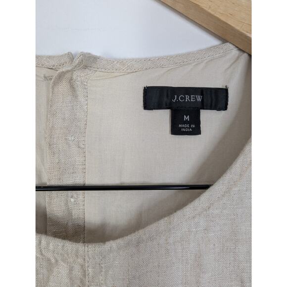 J.Crew Linen Button Back Sleeveless Shift Mini Dress - Picture 5 of 8